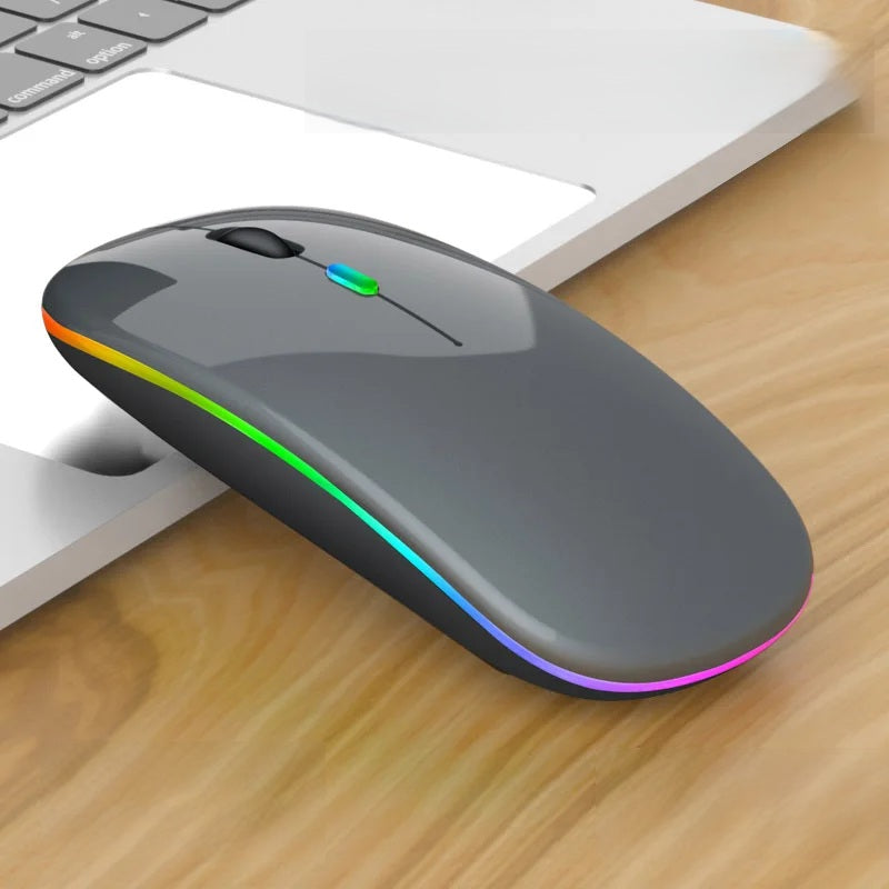 Advanced Rechargeable 2.4G Wireless Gaming Mouse with Bluetooth 5.2 and Dynamic LED Backlighting