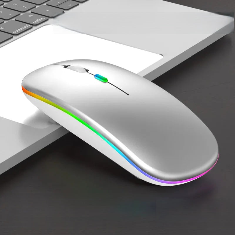 Advanced Rechargeable 2.4G Wireless Gaming Mouse with Bluetooth 5.2 and Dynamic LED Backlighting