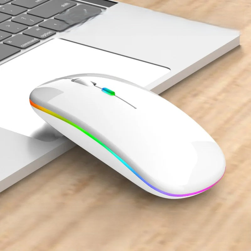 Advanced Rechargeable 2.4G Wireless Gaming Mouse with Bluetooth 5.2 and Dynamic LED Backlighting
