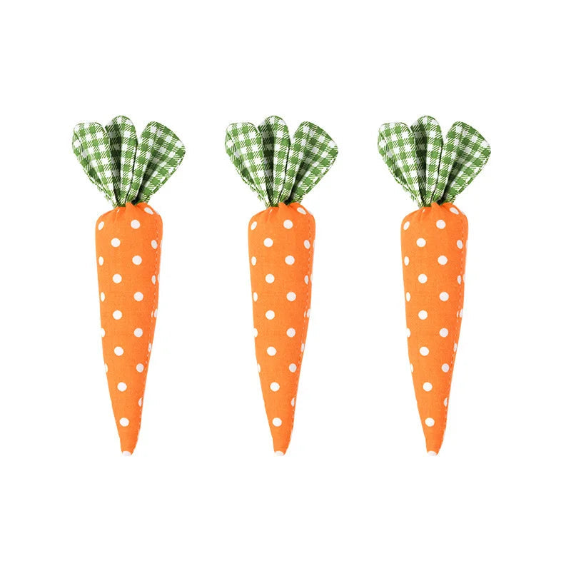 Artificial Carrot Decorations – Set of 1, 3, or 5 Soft Fabric Carrots for Spring, Seasonal Displays, Parties, Home Decor, and Crafts - Home Fads