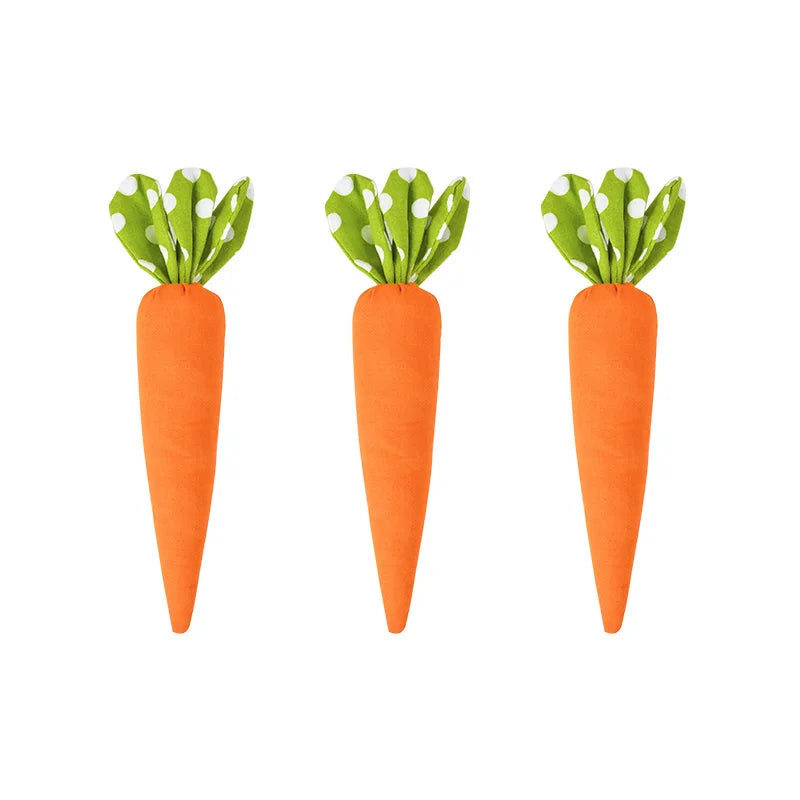Artificial Carrot Decorations – Set of 1, 3, or 5 Soft Fabric Carrots for Spring, Seasonal Displays, Parties, Home Decor, and Crafts - Home Fads