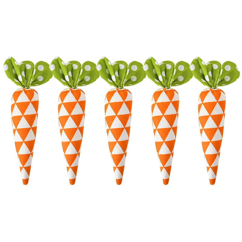Artificial Carrot Decorations – Set of 1, 3, or 5 Soft Fabric Carrots for Spring, Seasonal Displays, Parties, Home Decor, and Crafts - Home Fads