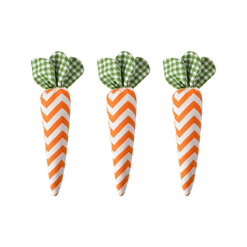 Artificial Carrot Decorations – Set of 1, 3, or 5 Soft Fabric Carrots for Spring, Seasonal Displays, Parties, Home Decor, and Crafts - Home Fads
