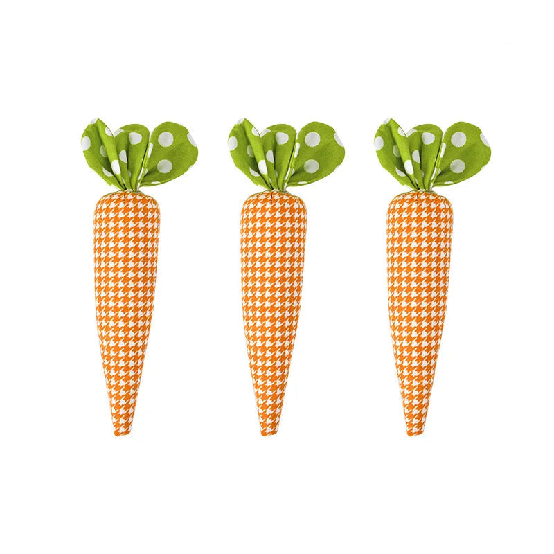 Artificial Carrot Decorations – Set of 1, 3, or 5 Soft Fabric Carrots for Spring, Seasonal Displays, Parties, Home Decor, and Crafts - Home Fads