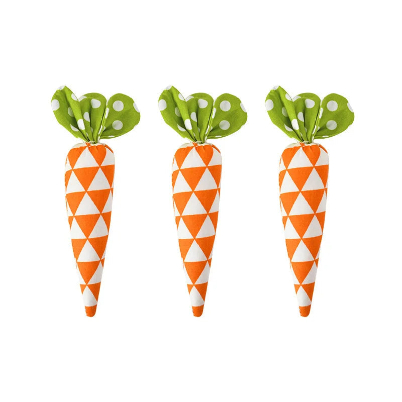 Artificial Carrot Decorations – Set of 1, 3, or 5 Soft Fabric Carrots for Spring, Seasonal Displays, Parties, Home Decor, and Crafts - Home Fads