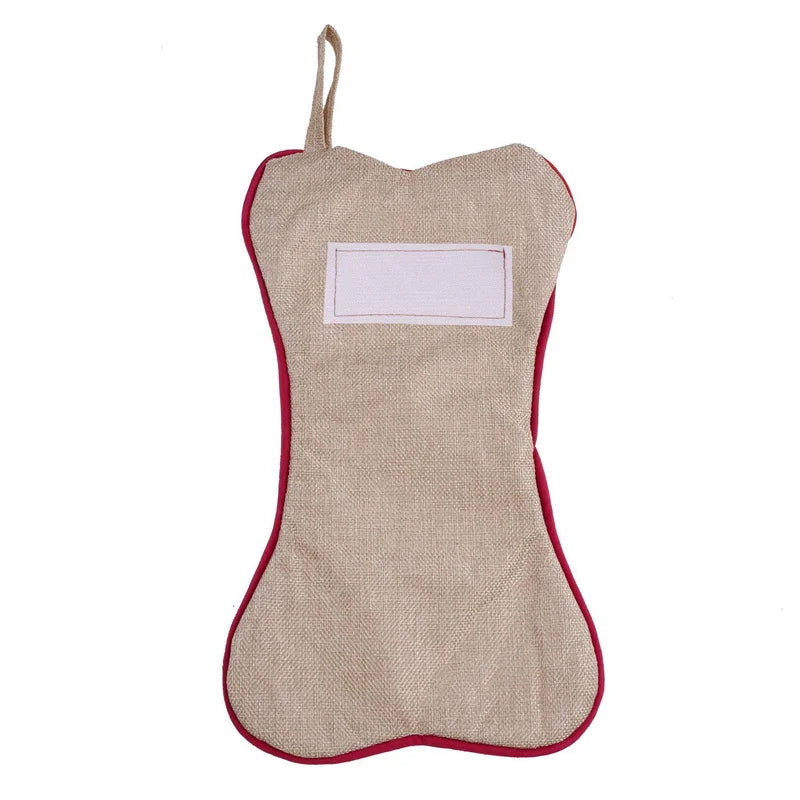 Bone-Shaped Pet Christmas Stocking – Holiday Candy Bag for Home Décor and Seasonal Gifts - Home Fads