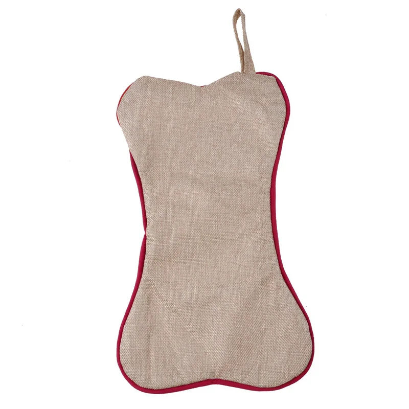 Bone-Shaped Pet Christmas Stocking – Holiday Candy Bag for Home Décor and Seasonal Gifts - Home Fads