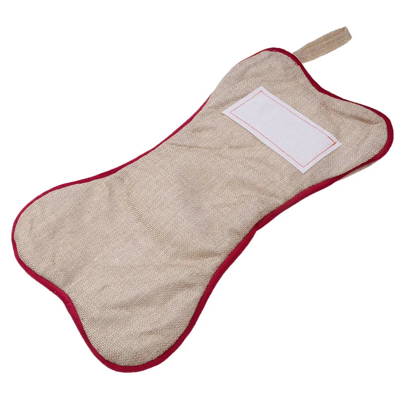 Bone-Shaped Pet Christmas Stocking – Holiday Candy Bag for Home Décor and Seasonal Gifts - Home Fads
