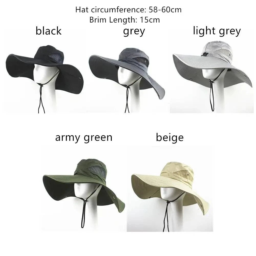 Breathable Cotton Sun Fisherman Hat with Wide Visor Brim for Men and Women - Perfect for Beach, Hiking, Fishing, and Outdoor Adventures - Home Fads
