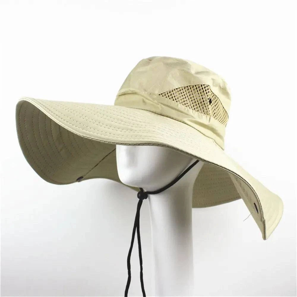 Breathable Cotton Sun Fisherman Hat with Wide Visor Brim for Men and Women - Perfect for Beach, Hiking, Fishing, and Outdoor Adventures - Home Fads