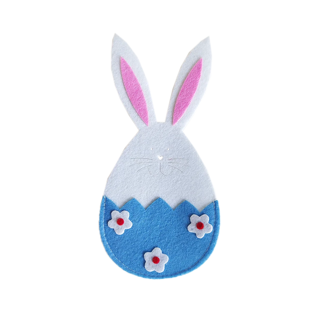 Carrot or Bunny Tableware Holders – Set of 4 Creative Cutlery Bags for Spring and Holiday Parties - Home Fads