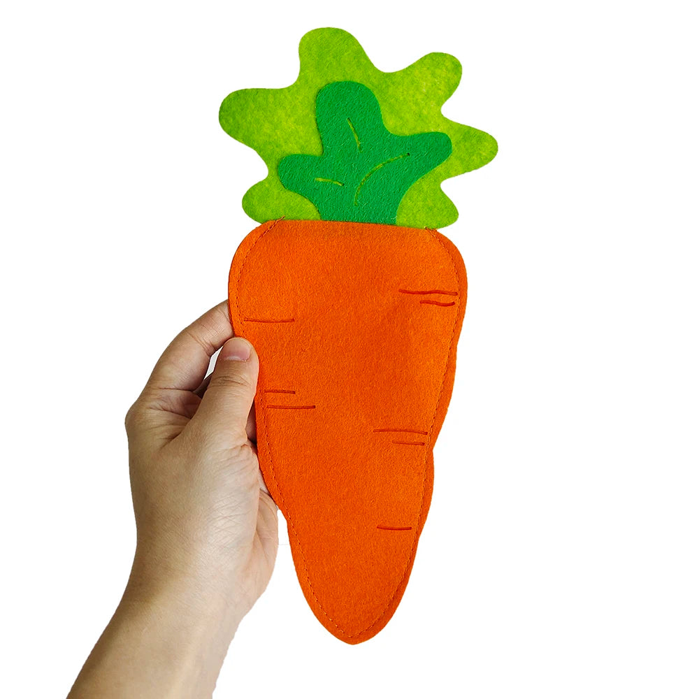 Carrot or Bunny Tableware Holders – Set of 4 Creative Cutlery Bags for Spring and Holiday Parties - Home Fads