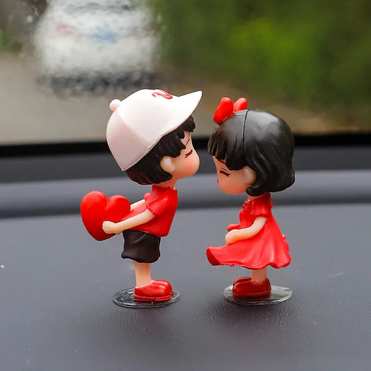 Charming Cartoon Couple Resin Figurines – Elegant Car Dashboard Decorations and Unique Valentine’s Day Gift - Home Fads