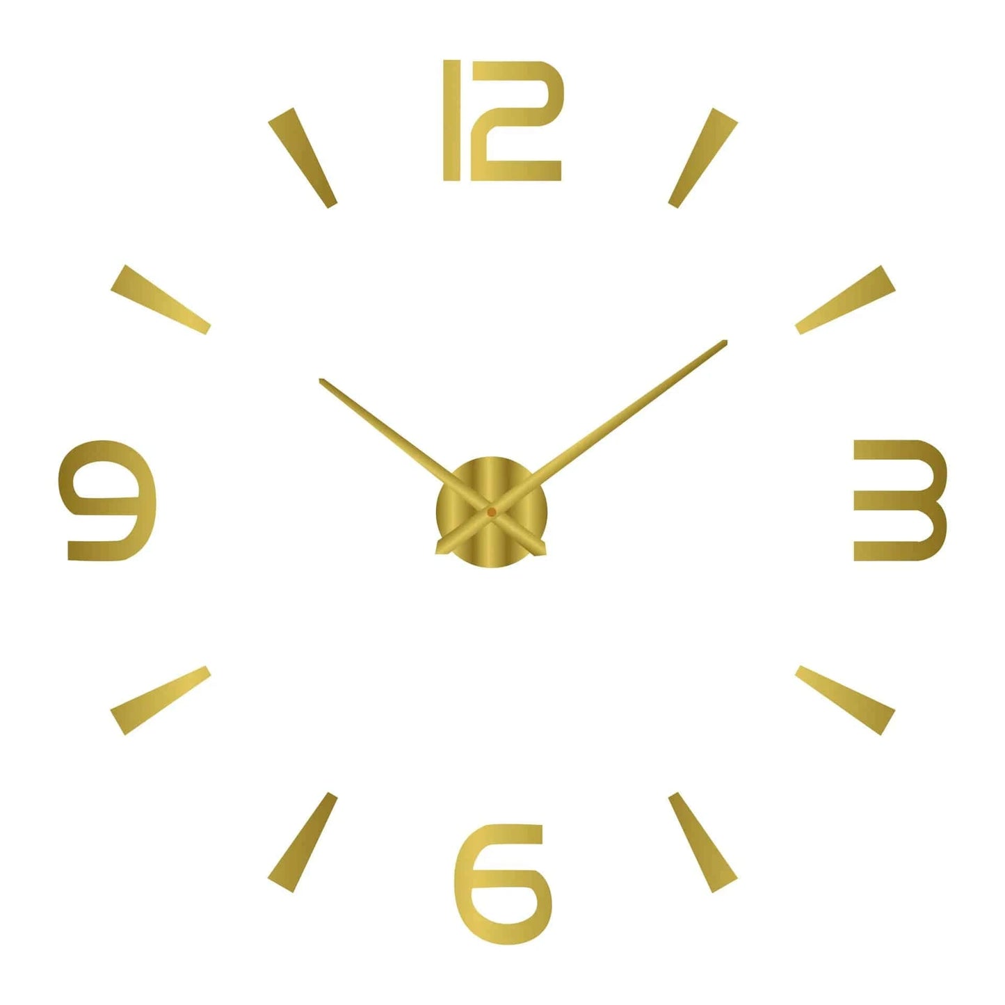 Contemporary DIY Wall Clock - Large 36 Inch Diameter - Acrylic Mirror Stickers - Home Fads
