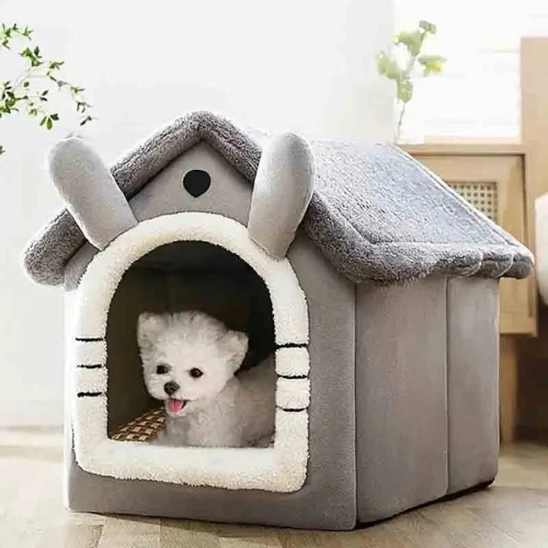Cozy Indoor Cat / Dog Pet House with Removable Cushion - Soft Bed Tent Kennel for Small, Medium, and Large Pets - Home Fads