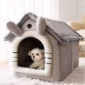 Cozy Indoor Cat / Dog Pet House with Removable Cushion - Soft Bed Tent Kennel for Small, Medium, and Large Pets - Home Fads