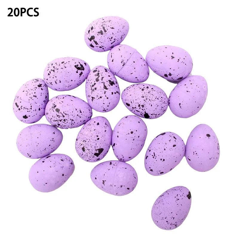 Decorative Foam Egg Ornaments – Set of 20/50 Pieces for Stylish DIY Decor and Craft Projects - Home Fads