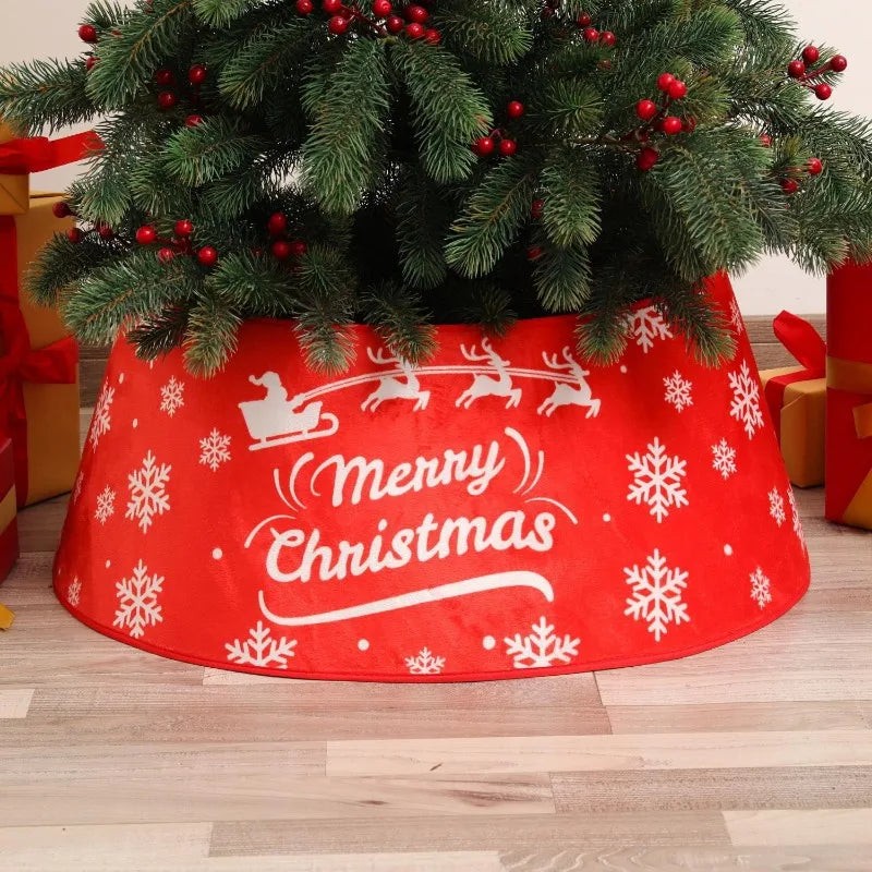 Decorative Holiday Tree Collar – Printed & Sequin Designs for Festive Décor, Plant Pots, and Celebrations, Made from Durable Non-Woven Fabric - Home Fads