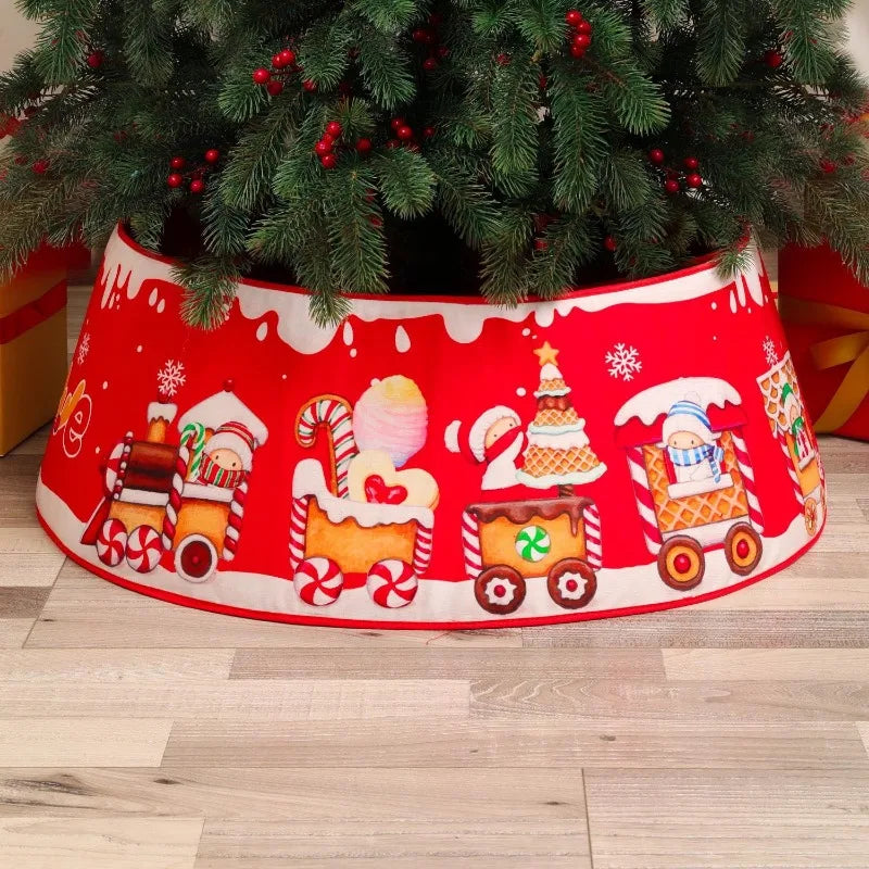 Decorative Holiday Tree Collar – Printed & Sequin Designs for Festive Décor, Plant Pots, and Celebrations, Made from Durable Non-Woven Fabric - Home Fads