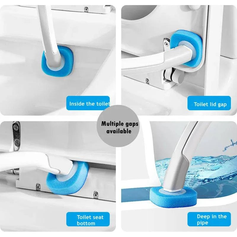 Disposable Toilet Brush Set: Wall-Mounted with Preloaded Scrubbing Solution - Touch-Free Maintenance - Home Fads