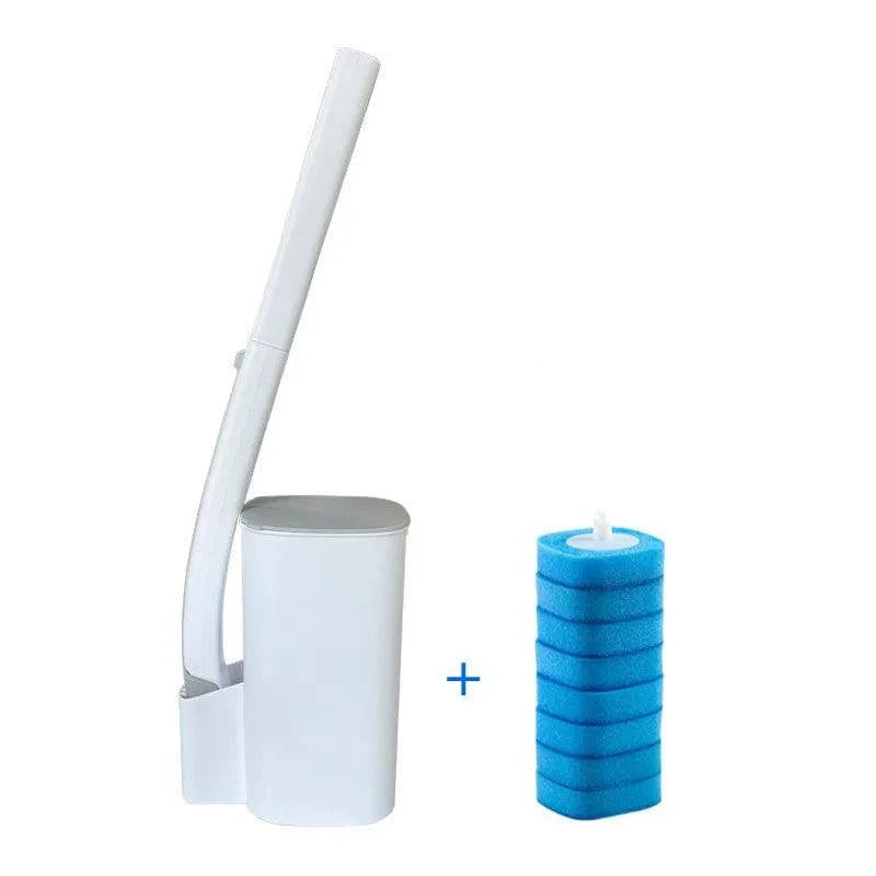 Disposable Toilet Brush Set: Wall-Mounted with Preloaded Scrubbing Solution - Touch-Free Maintenance - Home Fads