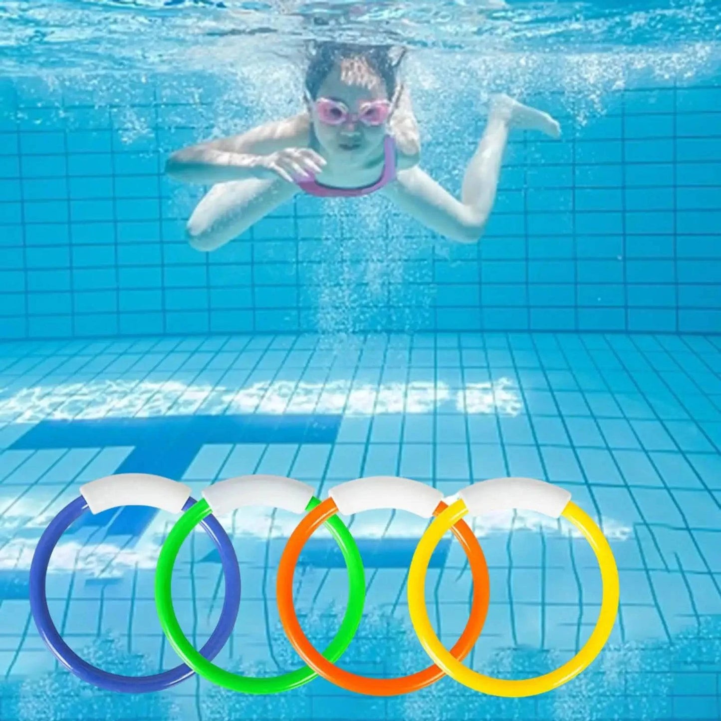 Diving Rings Set for Pool - Water Toys for Kids to Enhance Swimming Skills - Home Fads