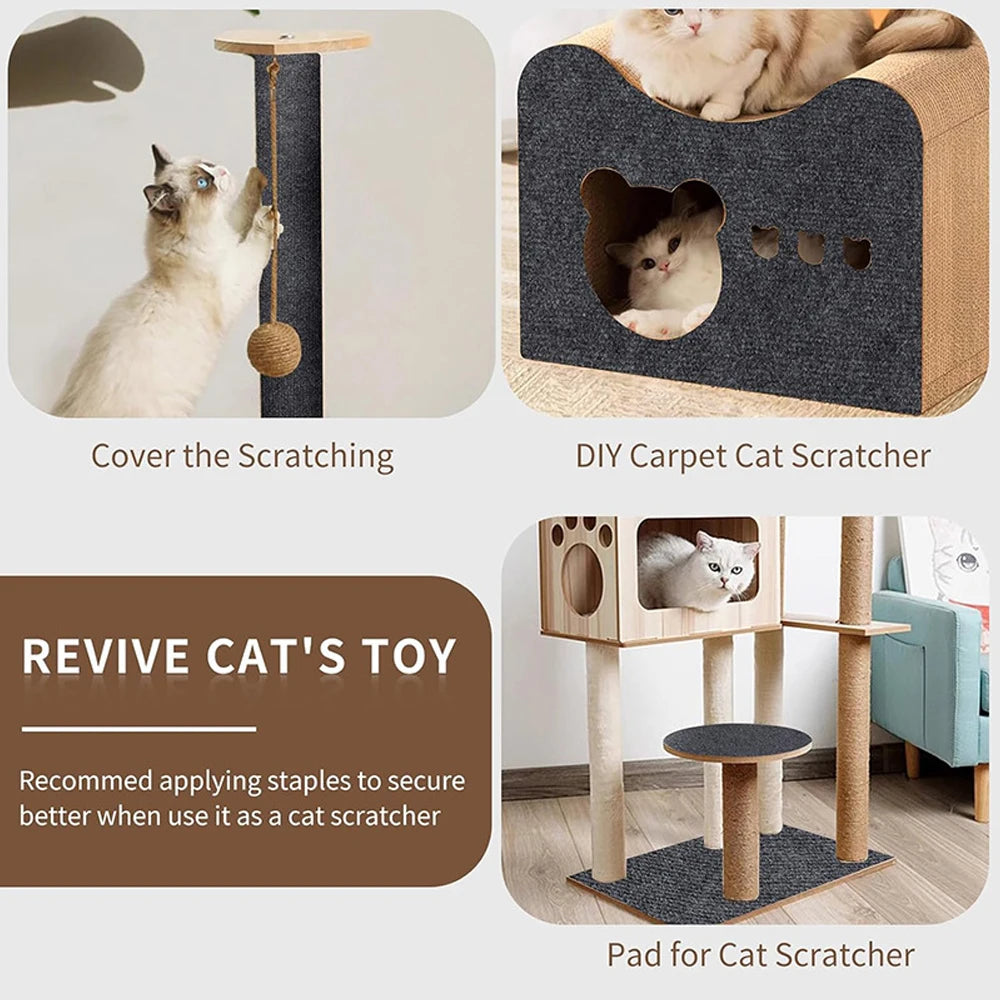 Durable Anti-Scratch Sofa Protection Board | Trimmable Self-Adhesive Cat Scratch Mat Carpet for Cats | Satisfies Feline - Home Fads