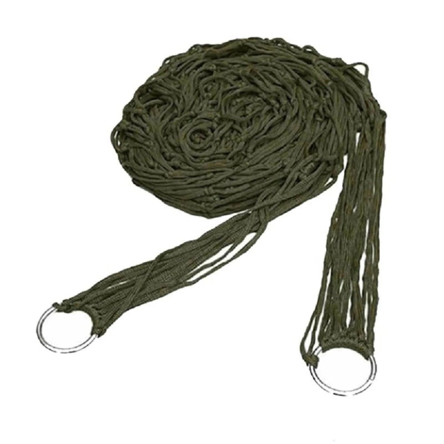 Durable Nylon Rope Hammock for Outdoor and Travel - Portable Sleeping Net Bed for Camping, Garden, Beach, and Yard - Home Fads