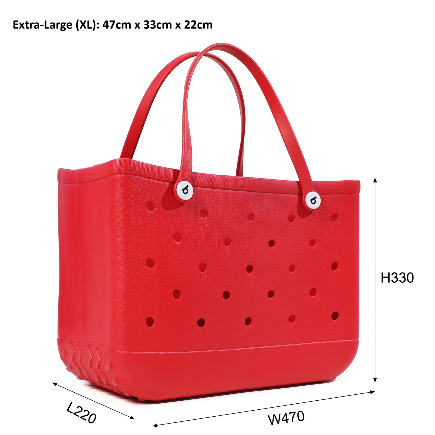 Durable Waterproof EVA Beach Tote Bag with 6 Charms – Unisex Handbag for Shopping, Travel, Sports, Pool – Multiple Sizes - Home Fads