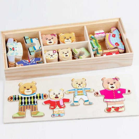 Educational Wooden Pegged Dress-Up Puzzle for Young Children - Home Fads
