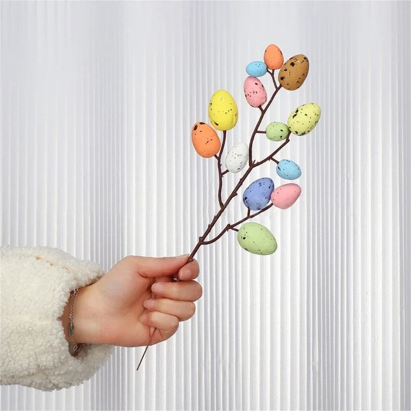Egg Tree Branch Picks – 32cm Foam and Plastic Decorations for Spring and Holiday Displays - Home Fads