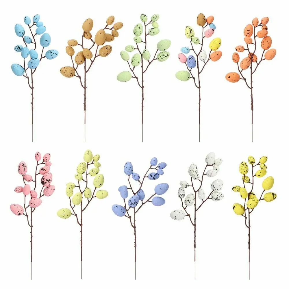 Egg Tree Branch Picks – 32cm Foam and Plastic Decorations for Spring and Holiday Displays - Home Fads