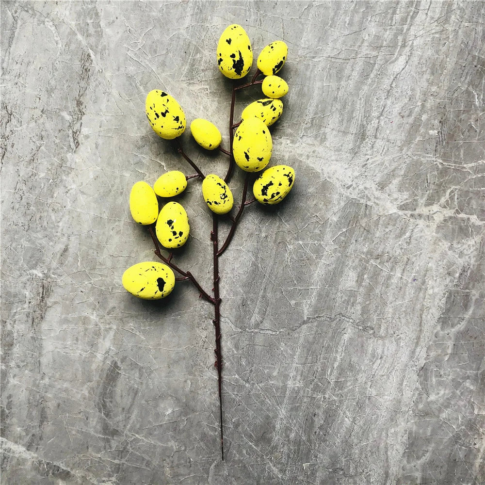 Egg Tree Branch Picks – 32cm Foam and Plastic Decorations for Spring and Holiday Displays - Home Fads