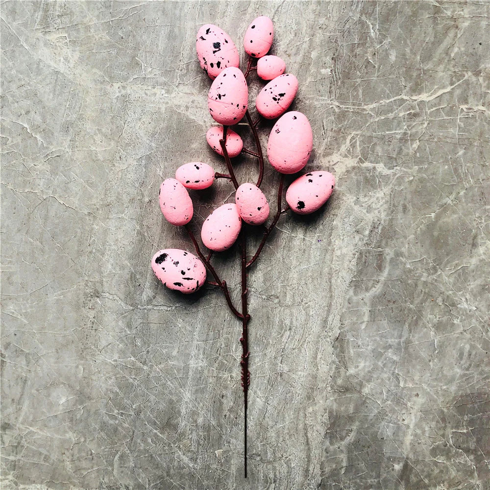 Egg Tree Branch Picks – 32cm Foam and Plastic Decorations for Spring and Holiday Displays - Home Fads