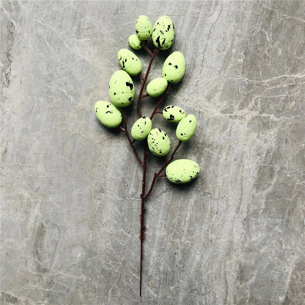 Egg Tree Branch Picks – 32cm Foam and Plastic Decorations for Spring and Holiday Displays - Home Fads