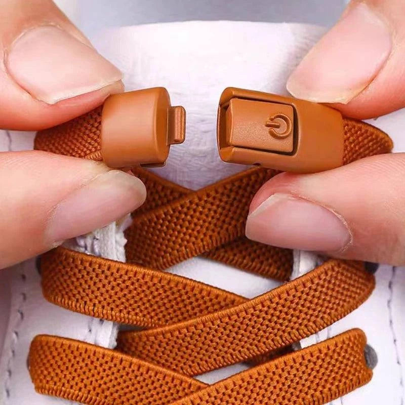 Elastic No-Tie Shoelaces with Press Lock for Sneakers - Kids and Adults - Home Fads