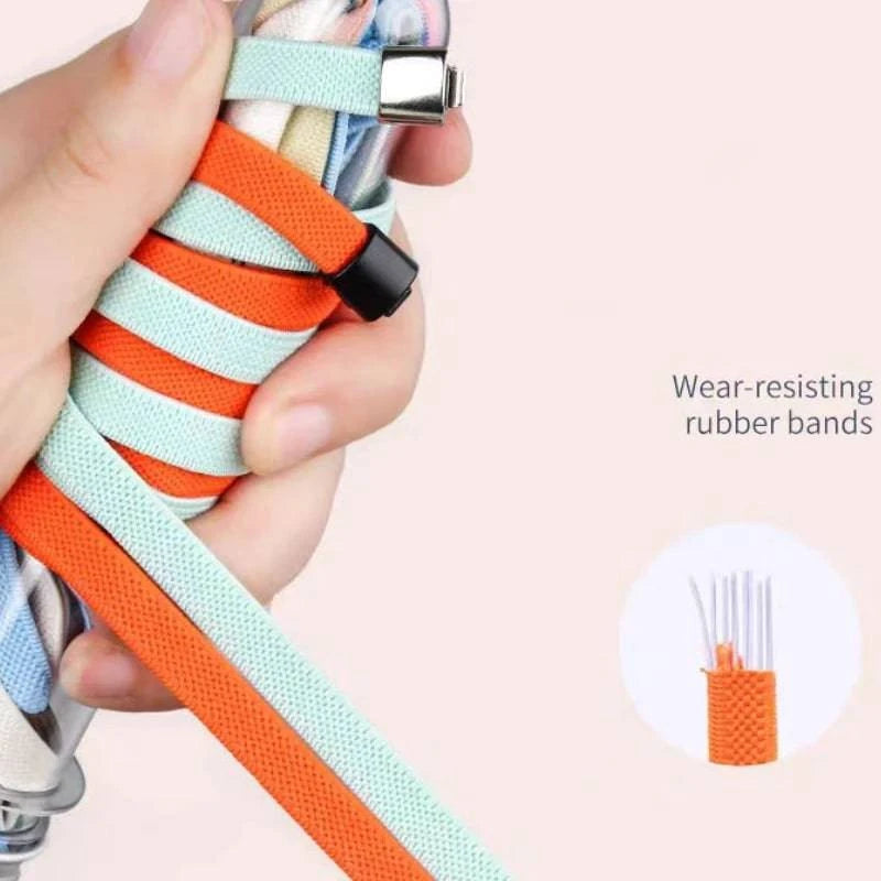 Elastic No-Tie Shoelaces with Press Lock for Sneakers - Kids and Adults - Home Fads