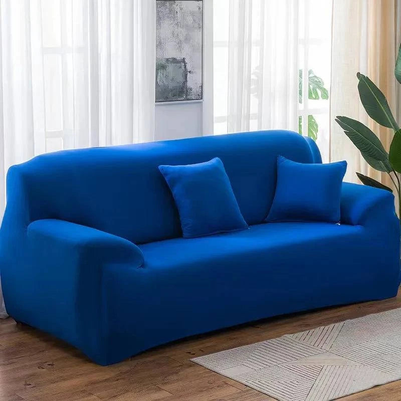 Elastic Solid Color Sofa Cover for Living Room - Breathable and Pet-Friendly Couch Protectors - Available in 1/2/3/4 Seater Options - Home Fads