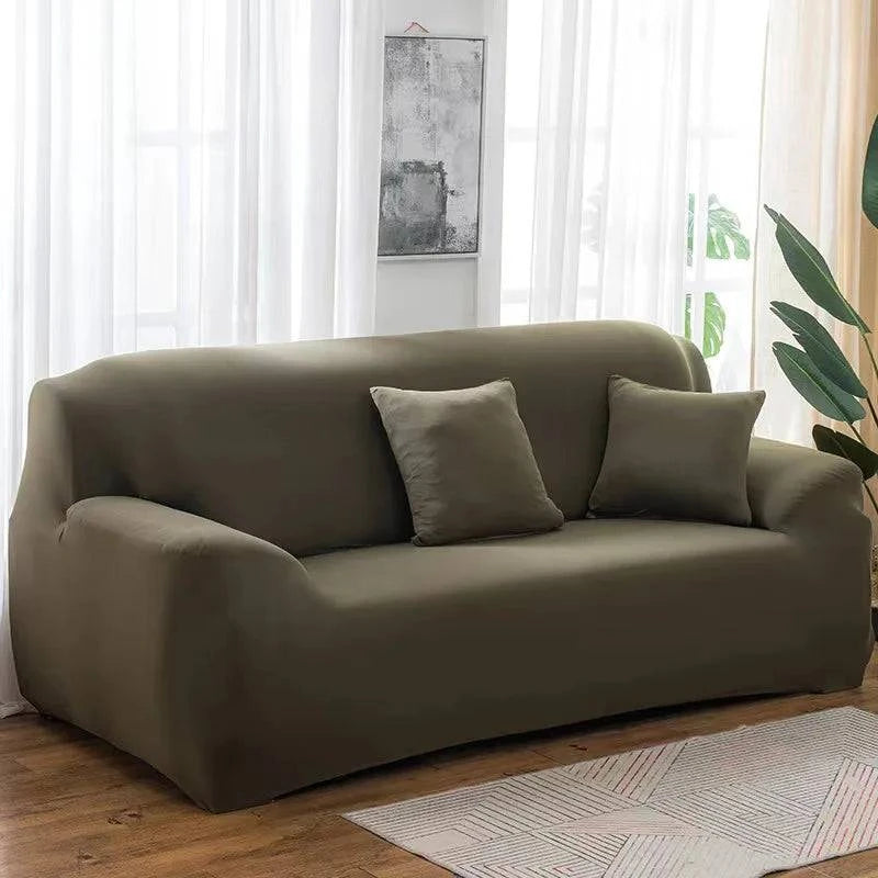 Elastic Solid Color Sofa Cover for Living Room - Breathable and Pet-Friendly Couch Protectors - Available in 1/2/3/4 Seater Options - Home Fads