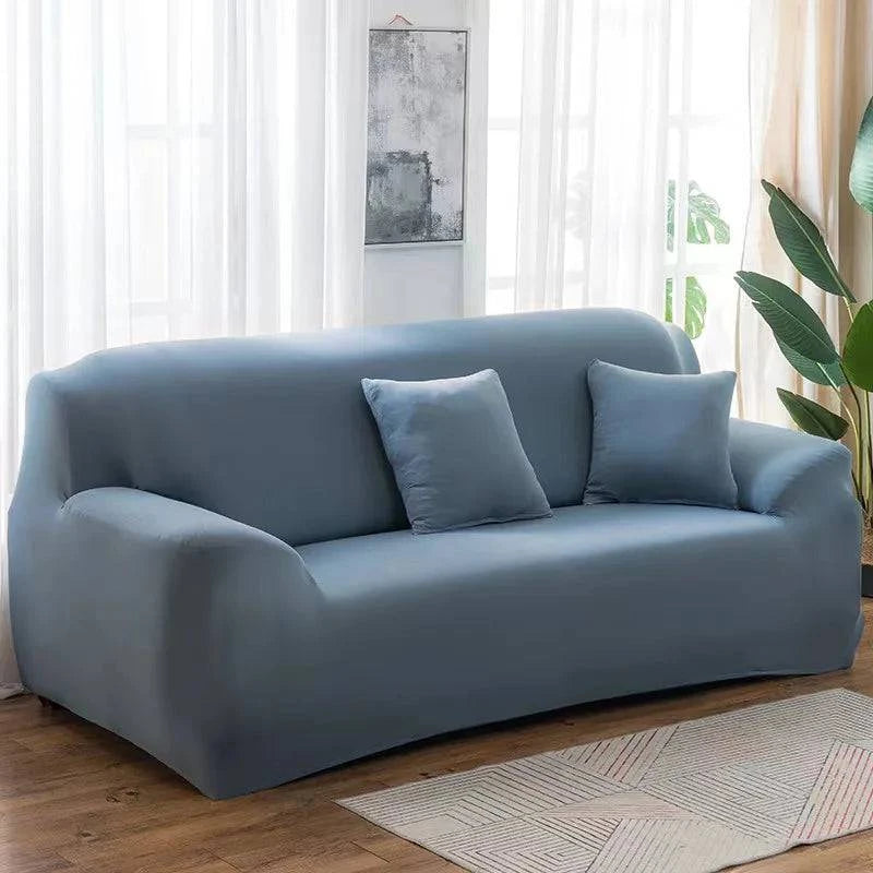 Elastic Solid Color Sofa Cover for Living Room - Breathable and Pet-Friendly Couch Protectors - Available in 1/2/3/4 Seater Options - Home Fads