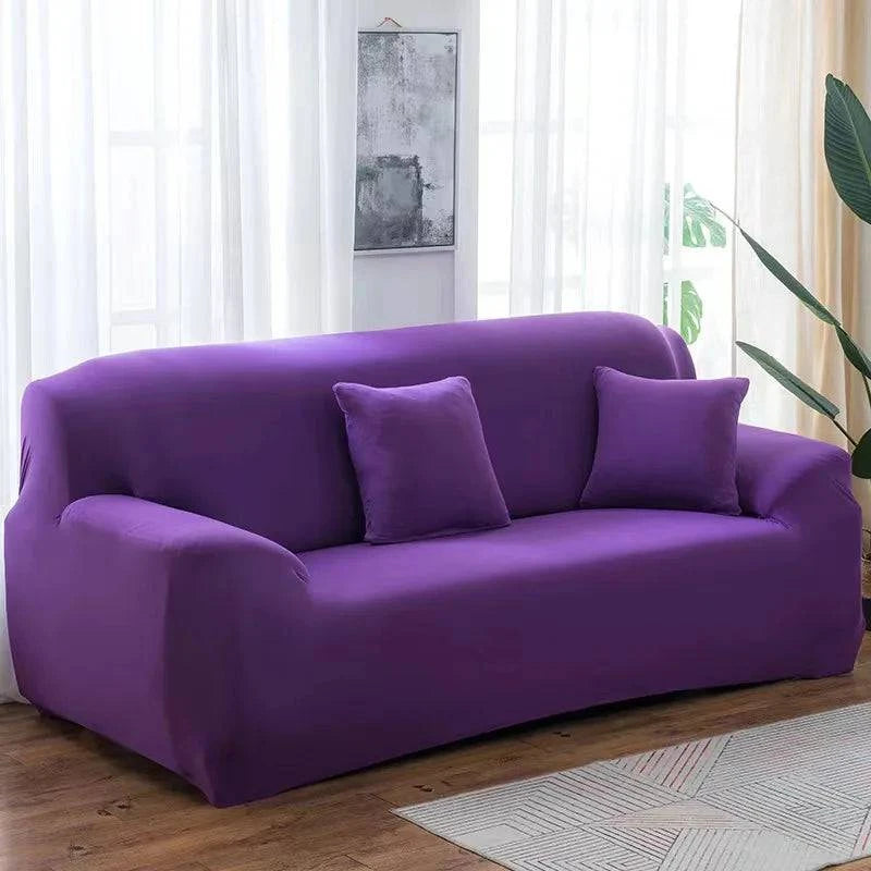 Elastic Solid Color Sofa Cover for Living Room - Breathable and Pet-Friendly Couch Protectors - Available in 1/2/3/4 Seater Options - Home Fads