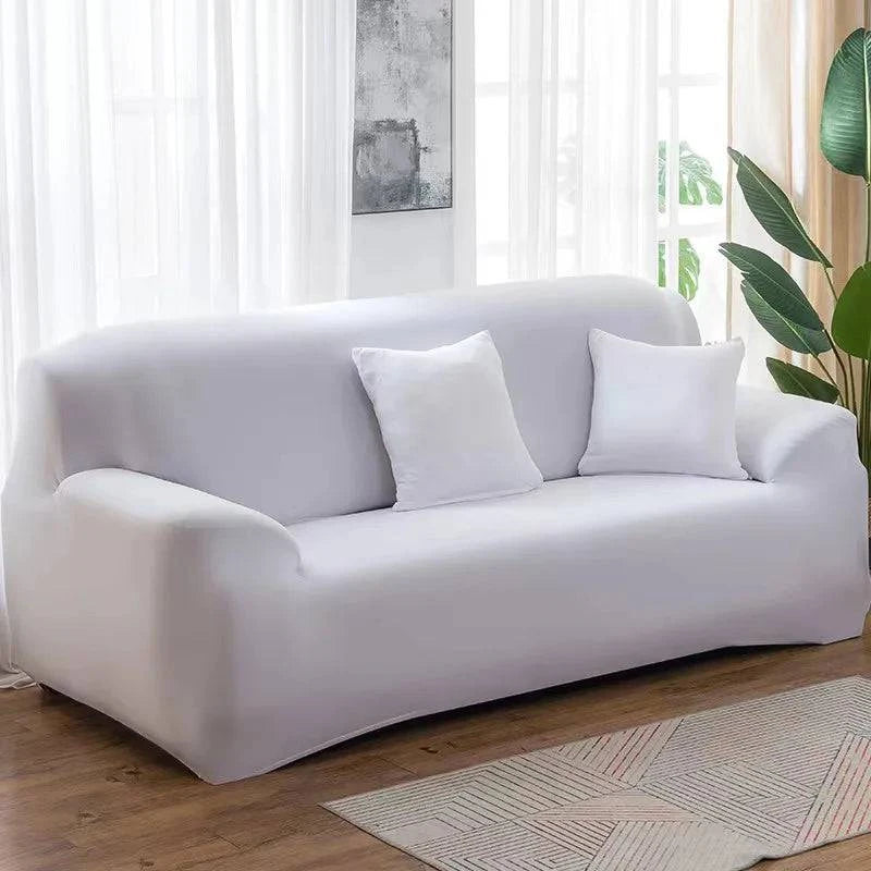 Elastic Solid Color Sofa Cover for Living Room - Breathable and Pet-Friendly Couch Protectors - Available in 1/2/3/4 Seater Options - Home Fads