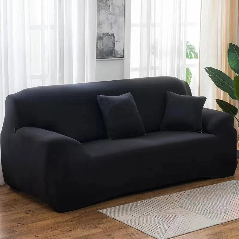 Elastic Solid Color Sofa Cover for Living Room - Breathable and Pet-Friendly Couch Protectors - Available in 1/2/3/4 Seater Options - Home Fads