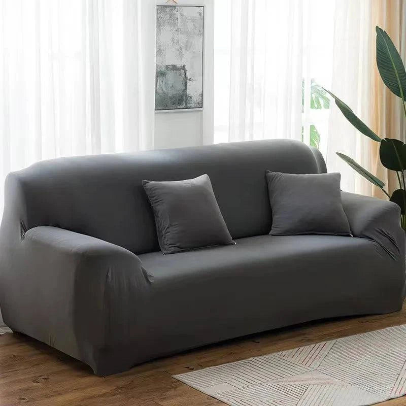 Elastic Solid Color Sofa Cover for Living Room - Breathable and Pet-Friendly Couch Protectors - Available in 1/2/3/4 Seater Options - Home Fads