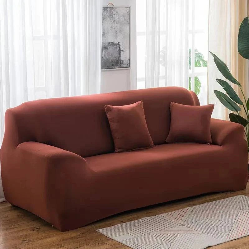Elastic Solid Color Sofa Cover for Living Room - Breathable and Pet-Friendly Couch Protectors - Available in 1/2/3/4 Seater Options - Home Fads
