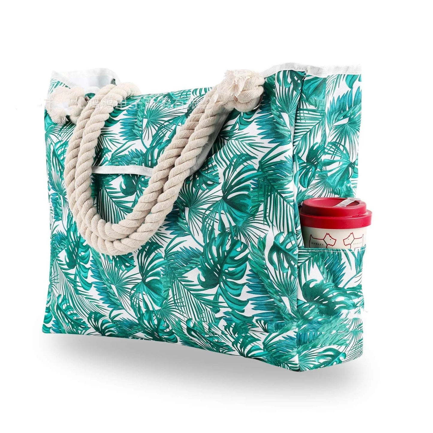 Elegant Striped Canvas Tote for Women - Spacious and Versatile Shoulder Bag for Shopping, Travel, School, and Beach