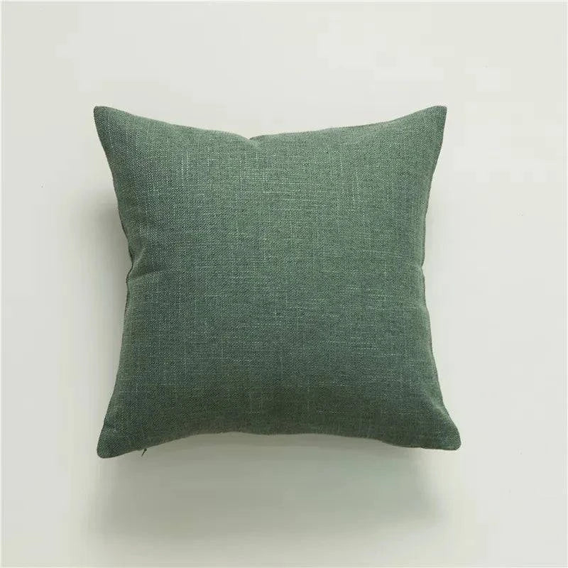European Linen Cushion Covers with Tassels - 18x18 Inch - Versatile Decor for Couches, Beds, Living Rooms, Bedrooms, Cars - Home Fads