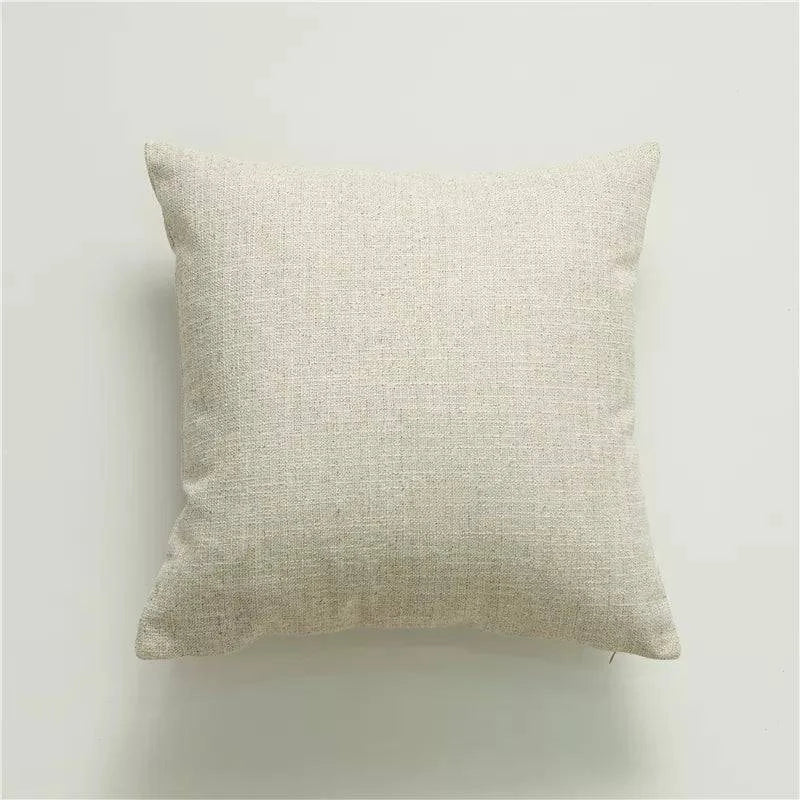 European Linen Cushion Covers with Tassels - 18x18 Inch - Versatile Decor for Couches, Beds, Living Rooms, Bedrooms, Cars - Home Fads