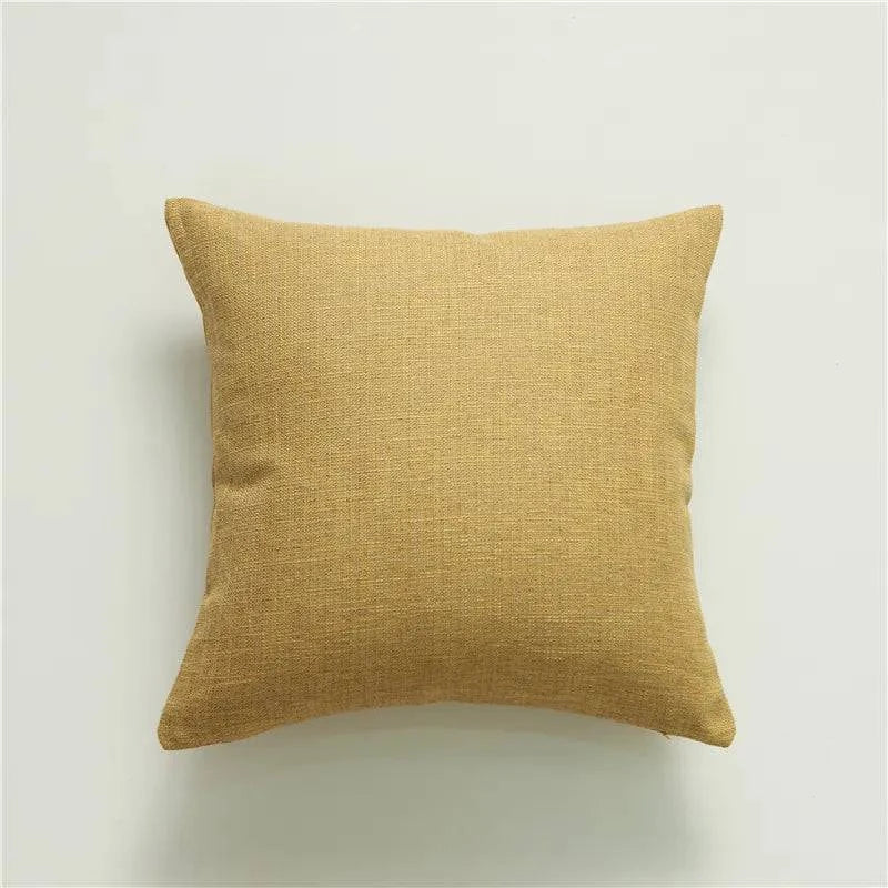 European Linen Cushion Covers with Tassels - 18x18 Inch - Versatile Decor for Couches, Beds, Living Rooms, Bedrooms, Cars - Home Fads