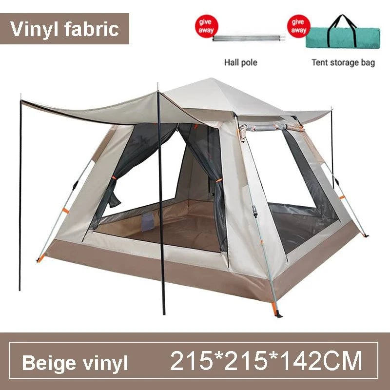 Family Camping Tent - Automatic Setup, Waterproof, All Seasons, Ideal for Camping, Beach, Hiking (3-4 & 5-6 Person Sizes) with Carrying Bag - Home Fads